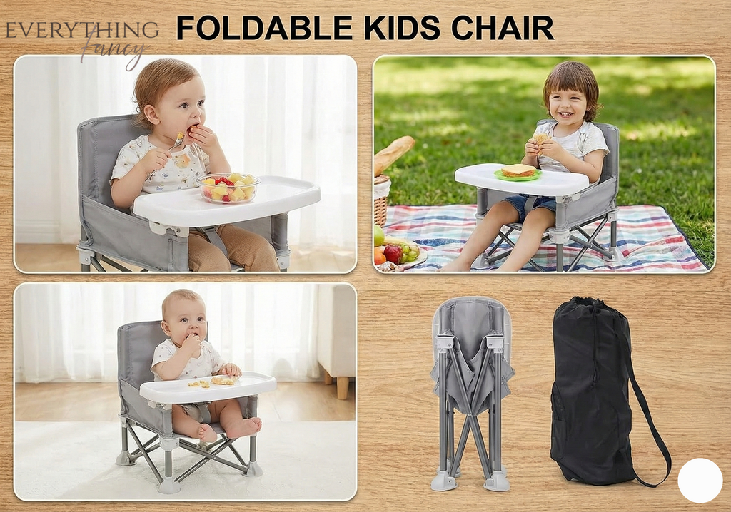 Portable Foldable Baby High Chair for Indoor & Outdoor Use